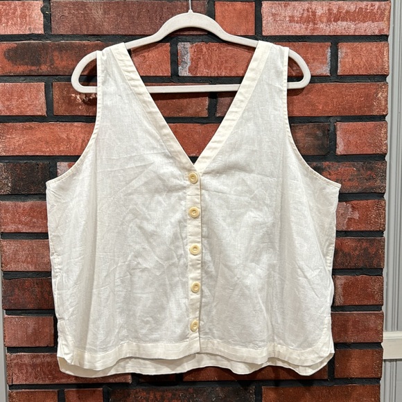 Medewell (Re)sponsible V-Neck Button-Back Sleeveless Top - Picture 7 of 11